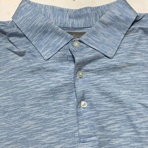 Daniel Cremieux Signature Collection XL Short Sleeve Polo  Blue w/ White Stripes